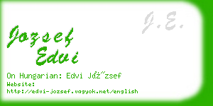 jozsef edvi business card